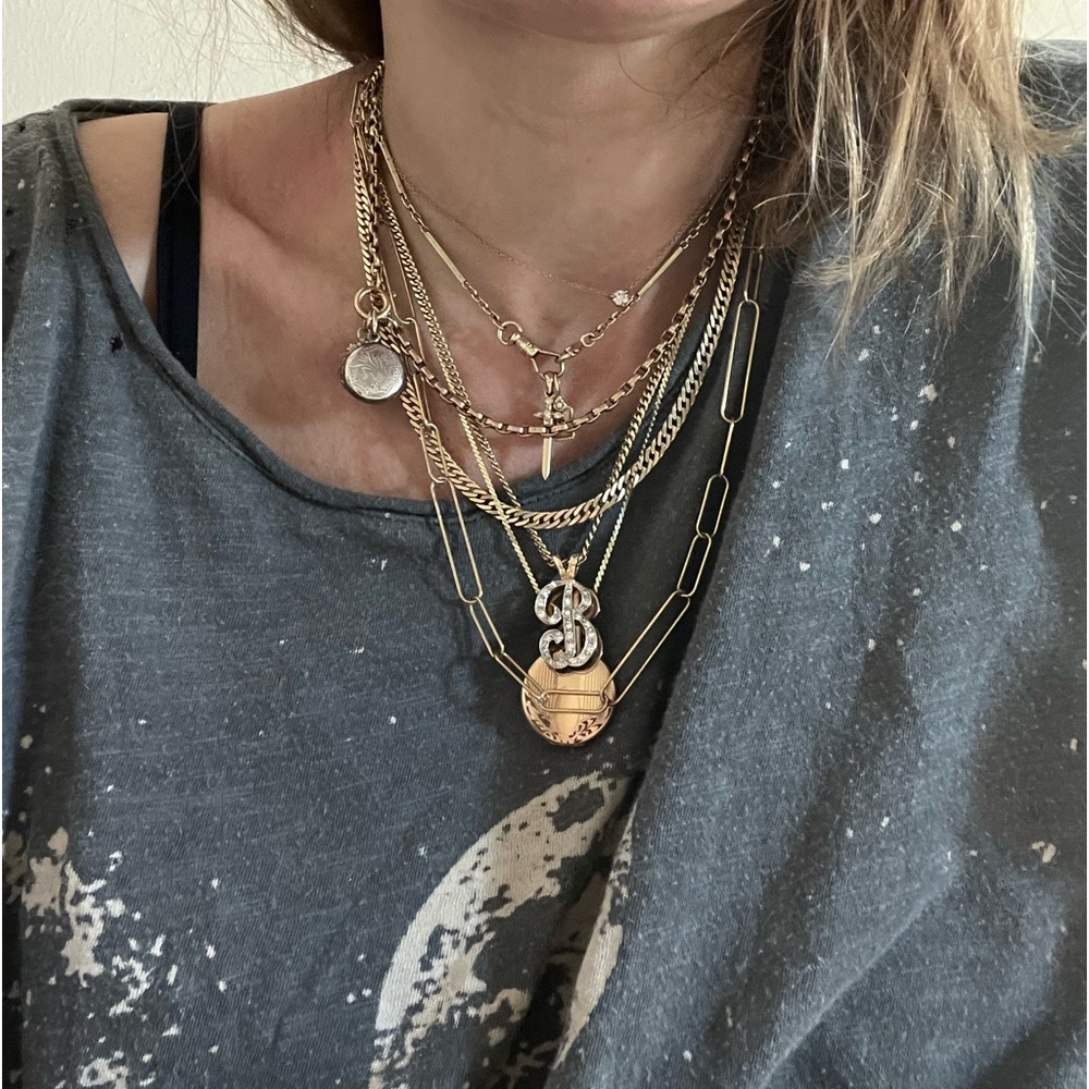Gold fill paperclip chain